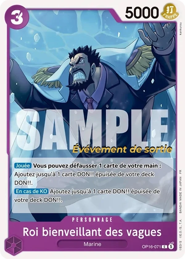 Carte One Piece française Roi bienveillant des vagues OP16-071 C