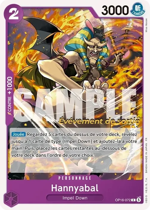 Carte One Piece française OP16-072 Hannyabal