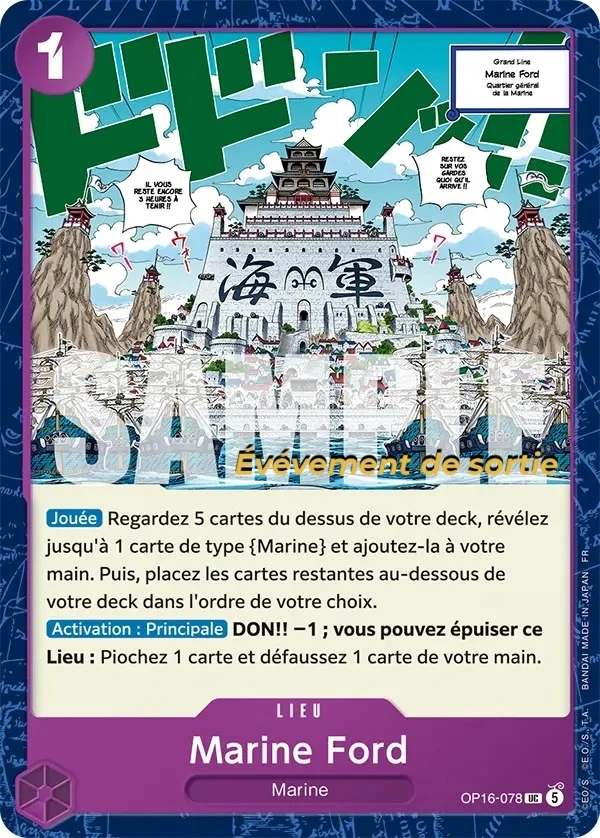 Carte One Piece française Marine Ford OP16-078 UC