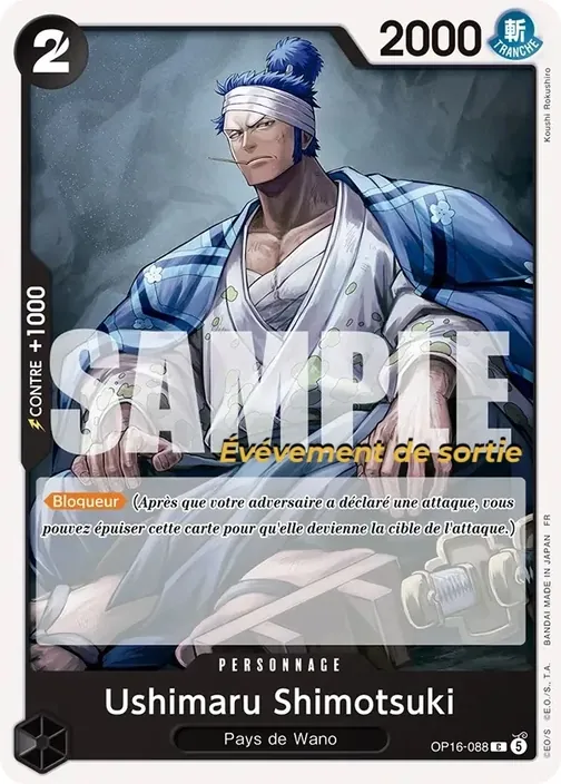 Carte One Piece française OP16-088 Ushimaru Shimotsuki