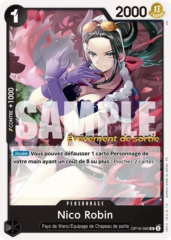 Carte One Piece française Nico Robin OP16-092 UC