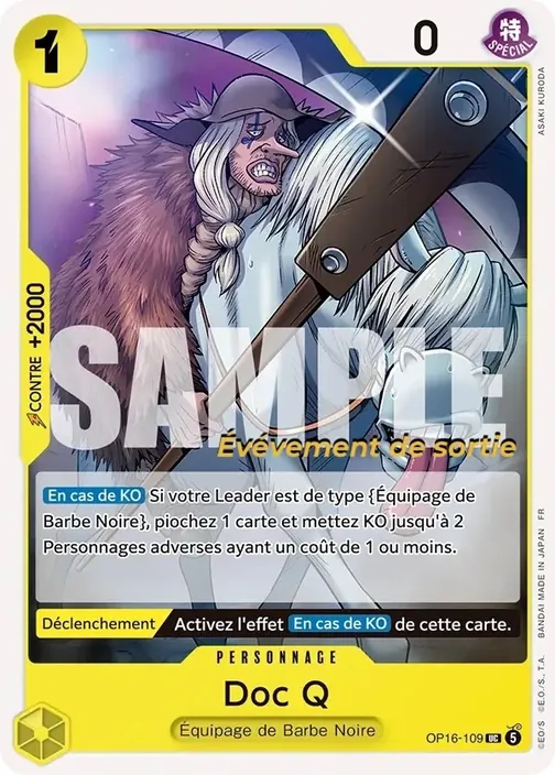Carte One Piece française OP16-109 Doc Q