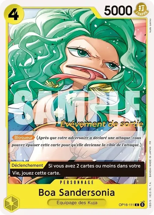 Carte One Piece française OP16-111 Boa Sandersonia