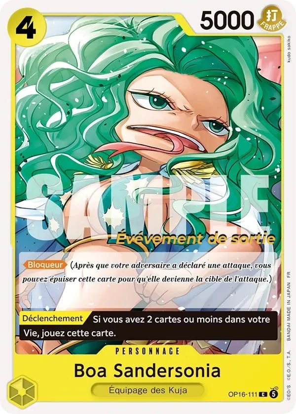 Carte One Piece française Boa Sandersonia OP16-111 C