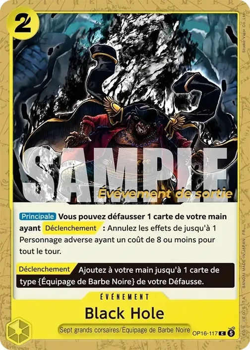 Carte One Piece française OP16-117 Black Hole