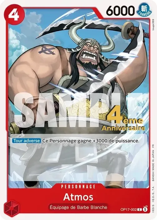 Carte One Piece française OP17-002 Atmos