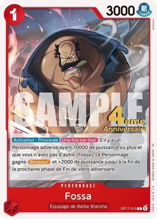 Carte One Piece française OP17-010 Fossa