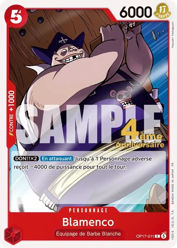 Carte One Piece française Blamenco OP17-011 C