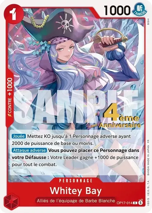 Carte One Piece française OP17-014 Whitey Bay
