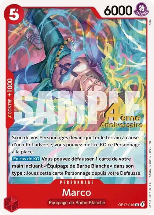 Carte One Piece française OP17-015 Marco