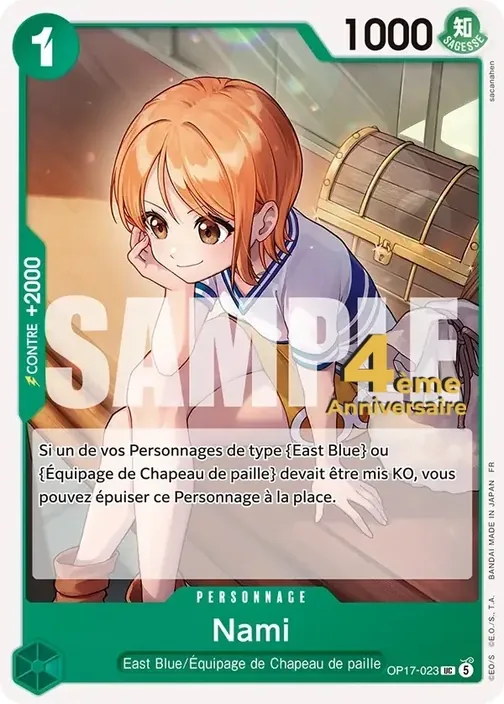 Carte One Piece française OP17-023 Nami