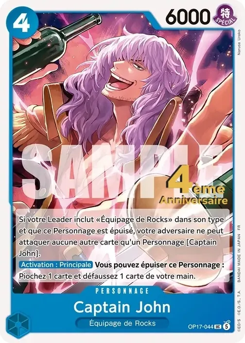 Carte One Piece française OP17-044 Captain John