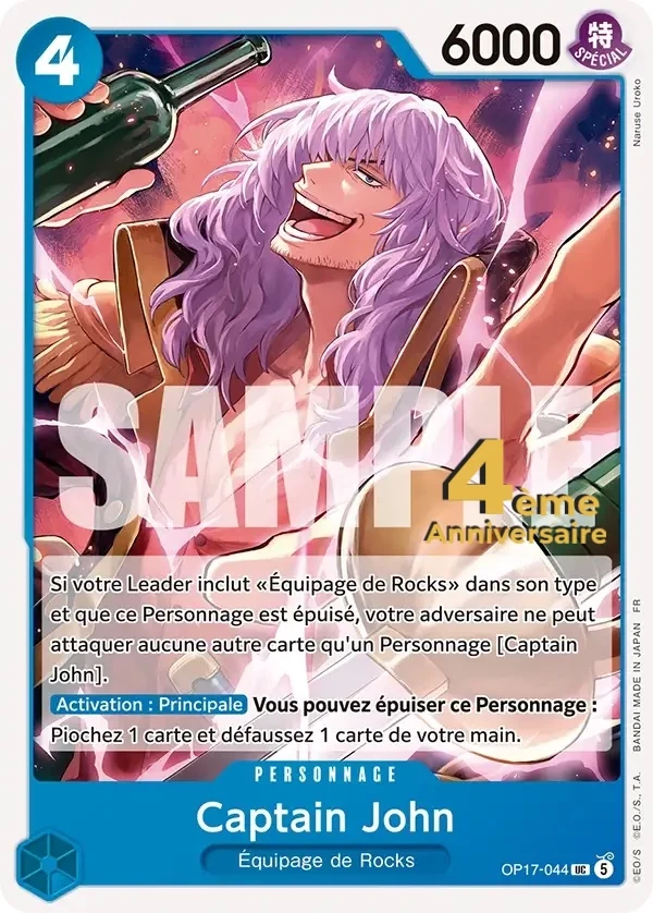 Carte One Piece française Captain John OP17-044 UC