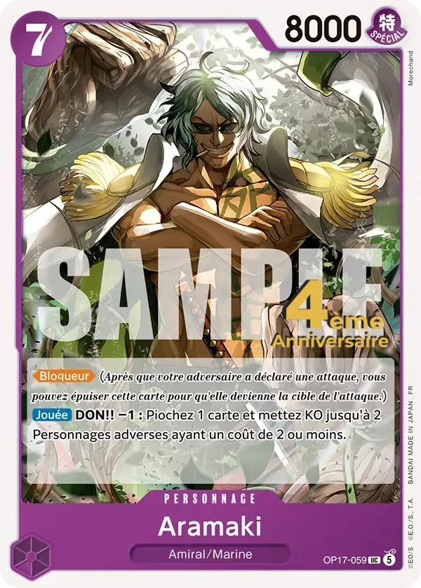 Carte One Piece française Aramaki OP17-059 UC