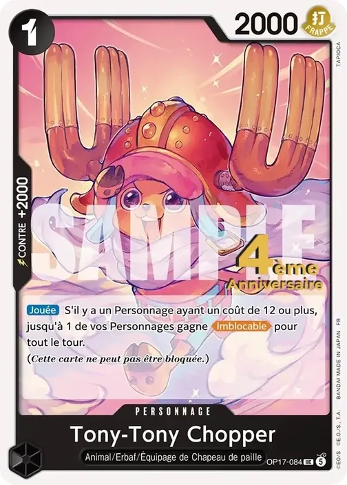 Carte One Piece française OP17-084 Tony-Tony Chopper