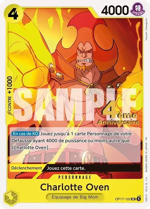 Carte One Piece française OP17-102 Charlotte Oven