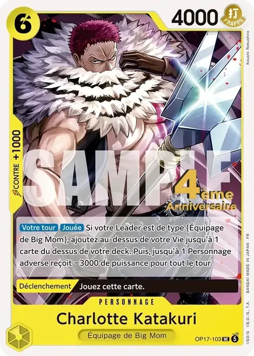 Carte One Piece française OP17-103 Charlotte Katakuri