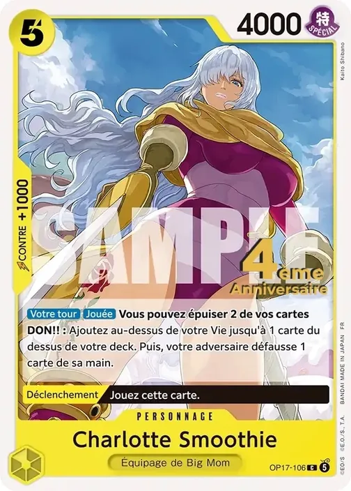 Carte One Piece française OP17-106 Charlotte Smoothie