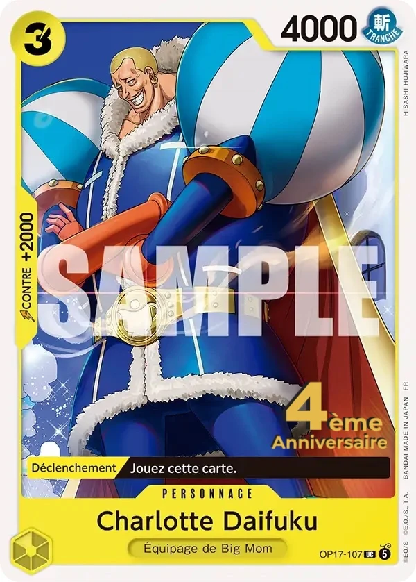 Carte One Piece française Charlotte Daifuku OP17-107 UC