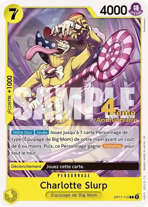 Carte One Piece française OP17-110 Charlotte Slurp
