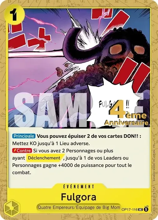 Carte One Piece française OP17-116 Fulgora