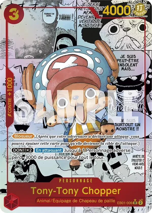 Carte One Piece française Tony-Tony Chopper EB01-006 SR