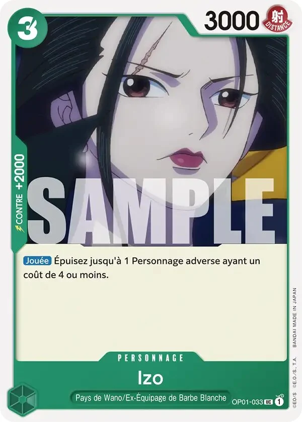 Carte One Piece française Izo OP01-033 UC