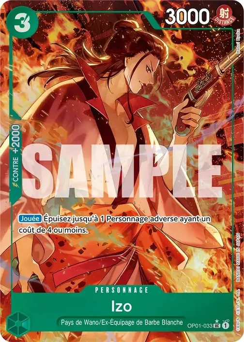 Carte One Piece française OP01-033 Izo (version 6)