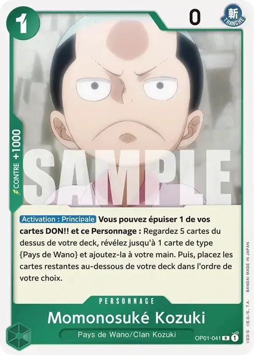Carte One Piece française OP01-041 Momonosuké Kozuki (version 3)