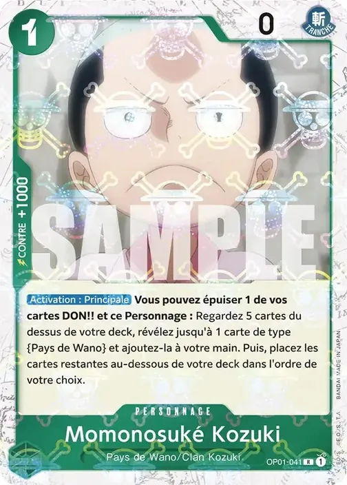 Carte One Piece française OP01-041 Momonosuké Kozuki (version 4)
