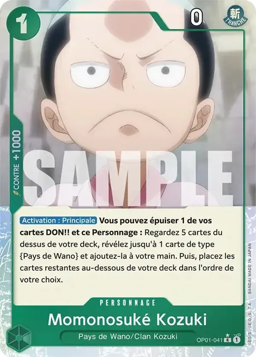 Carte One Piece française OP01-041 Momonosuké Kozuki (version 5)