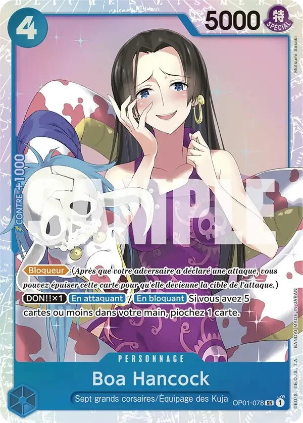 Carte One Piece française Boa Hancock OP01-078 SR