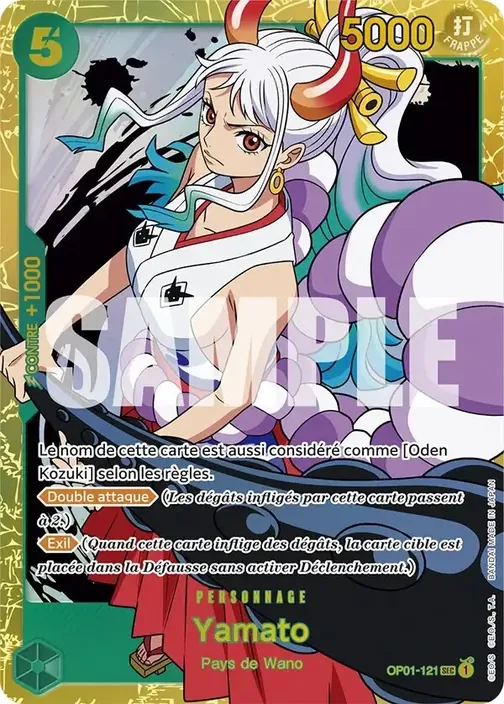 Carte One Piece française OP01-121 Yamato (version 4)