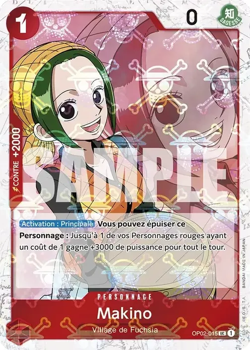 Carte One Piece française OP02-015 Makino (version 4)