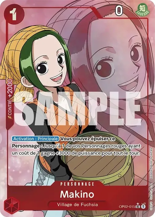 Carte One Piece française OP02-015 Makino (version 5)