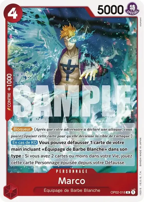 Carte One Piece française OP02-018 Marco (version 4)
