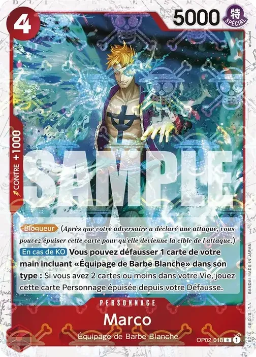 Carte One Piece française OP02-018 Marco (version 5)