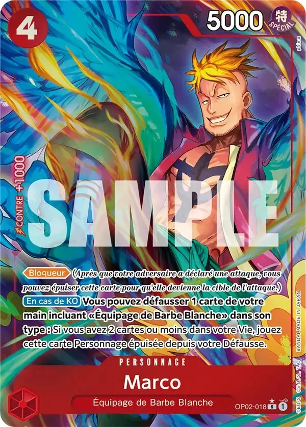 Carte One Piece française Marco OP02-018 R