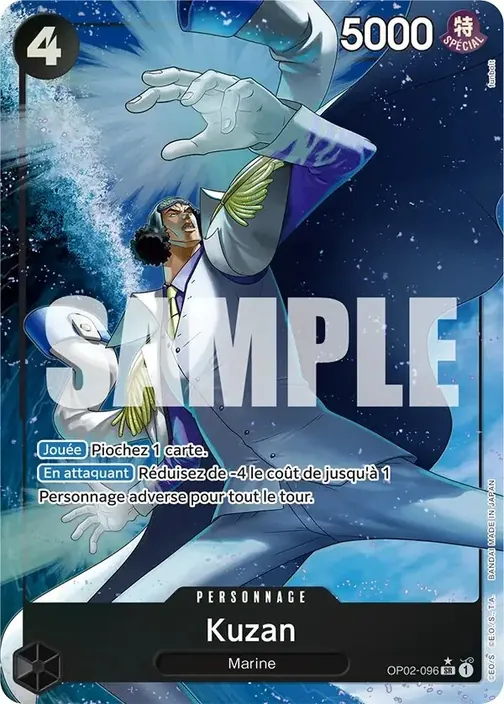 Carte One Piece française OP02-096 Kuzan (version 4)