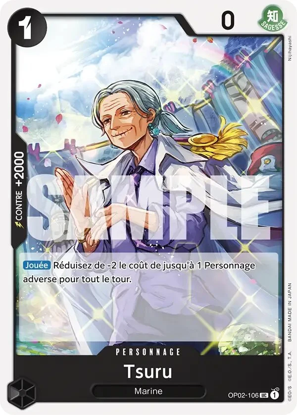 Carte One Piece française Tsuru OP02-106 UC