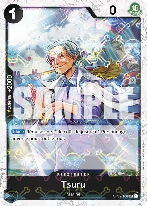 Carte One Piece française OP02-106 Tsuru (version 5)