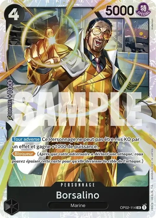 Carte One Piece française OP02-114 Borsalino (version 3)
