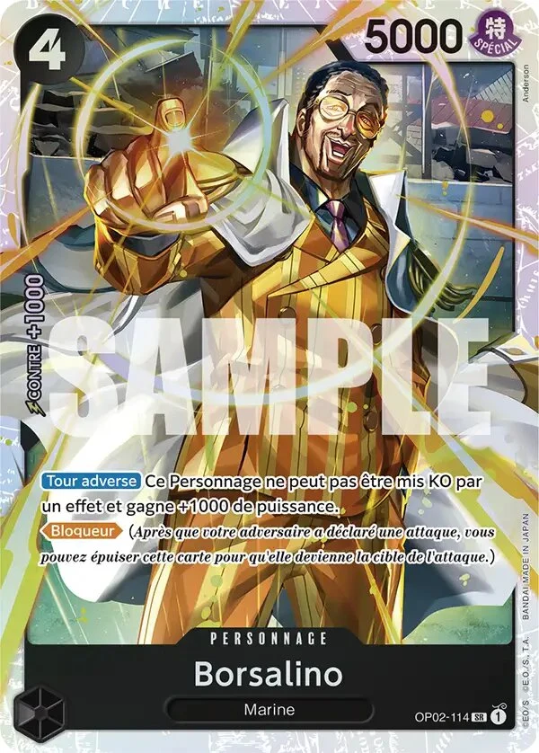 Carte One Piece française Borsalino OP02-114 SR