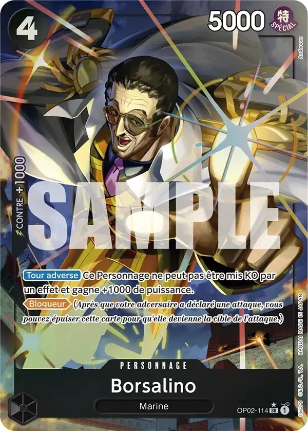 Carte One Piece française Borsalino OP02-114 SR