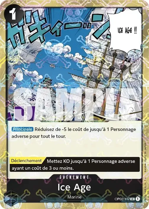 Carte One Piece française OP02-117 Ice Age (version 2)