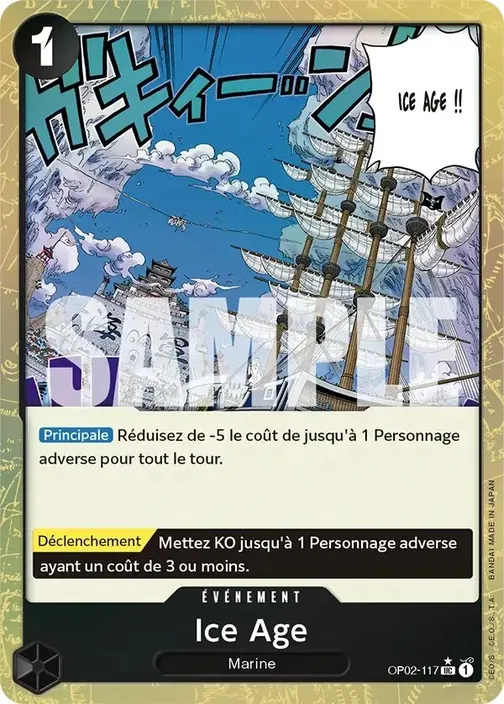Carte One Piece française OP02-117 Ice Age (version 7)