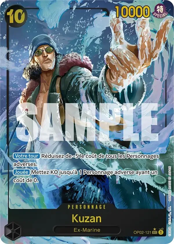 Carte One Piece française Kuzan OP02-121 SEC