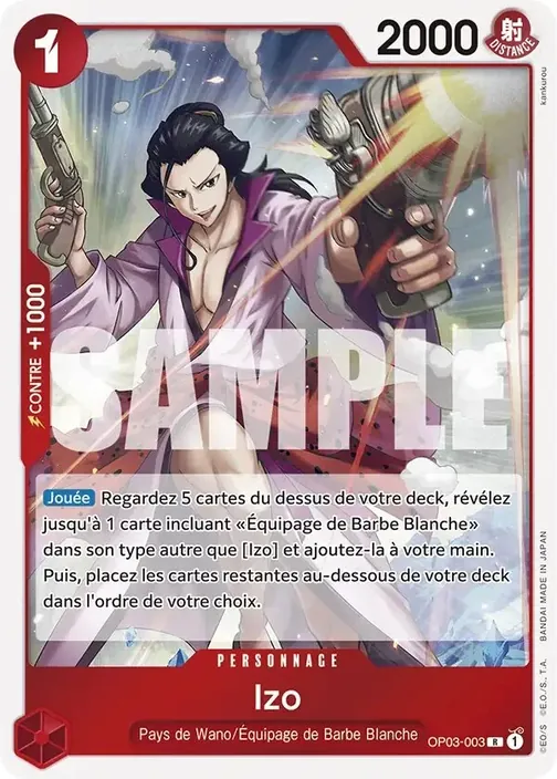 Carte One Piece française OP03-003 Izo (version 4)