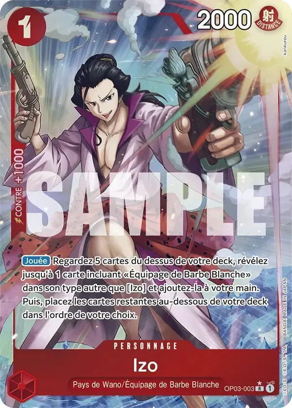 Carte One Piece française Izo OP03-003 R