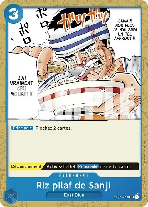 Carte One Piece française OP03-056 Riz pilaf de Sanji